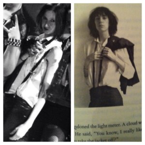 Me to the left, Patti Smith to the right-playing her is a life goal of mine